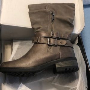 Strappy slouch Moto boots